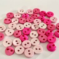 Trimits Mini Buttons for miniature toy making and toy clothes in colour- pink