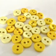 Trimits Mini Buttons for miniature toy making and toy clothes in colour- yellow
