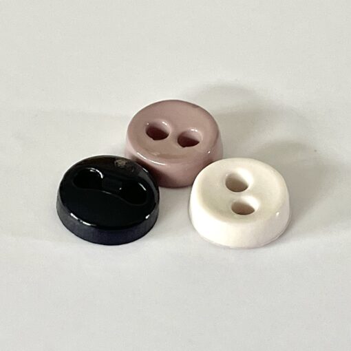 Trimits Mini Buttons for miniature toy making and toy clothes in colour- black and grey