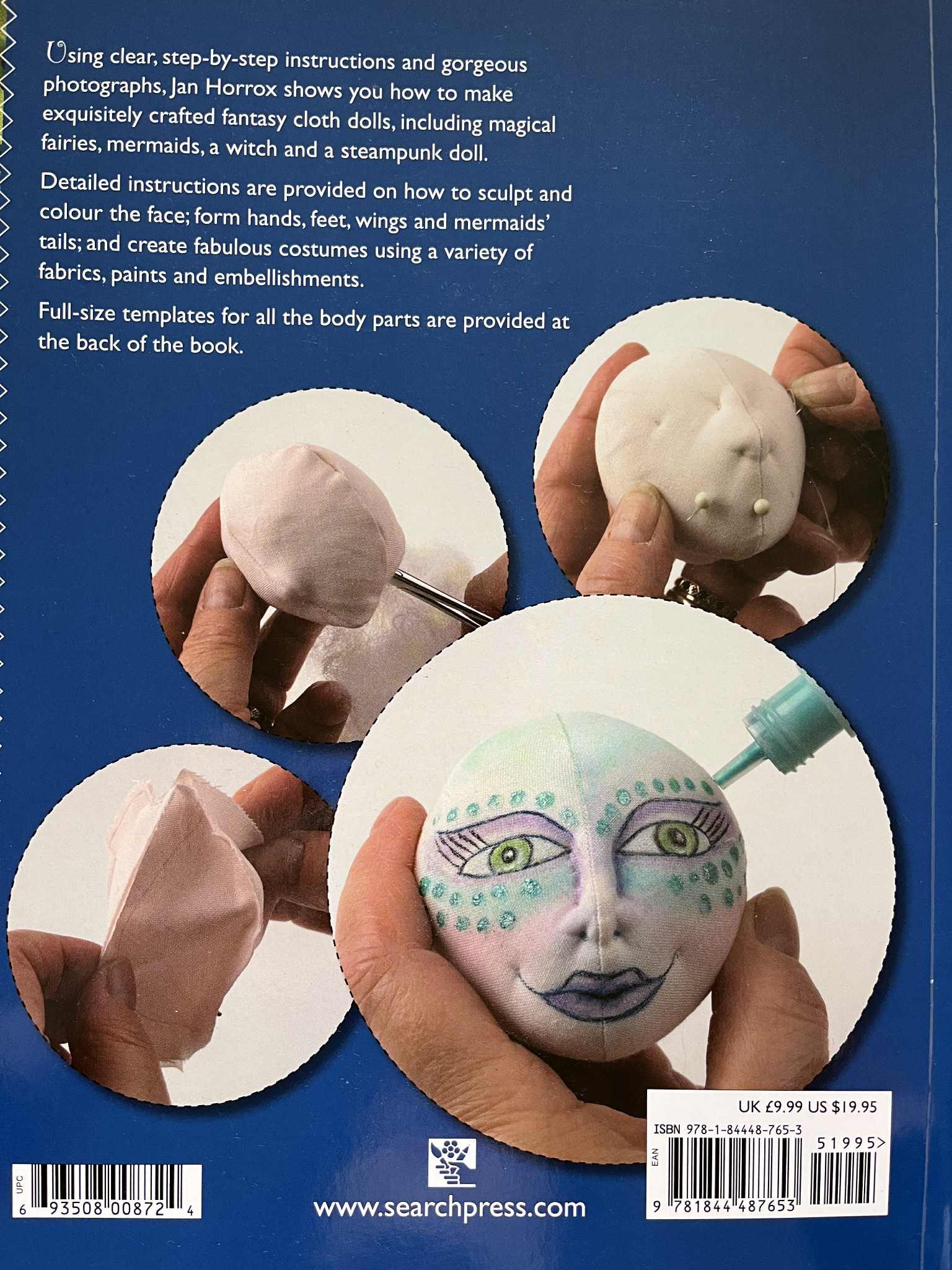 Making Fantasy Soft Dolls book by Jan Horrox back cover