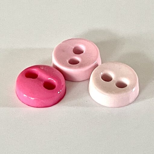 Trimits Mini Buttons for miniature toy making and toy clothes in colour- pink