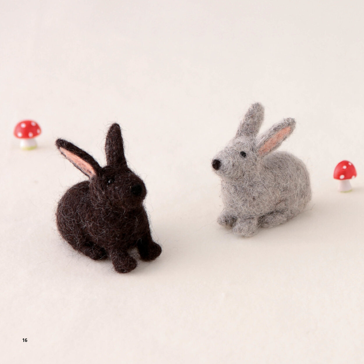 Needle Felted Rabbits from Wild & Tame book