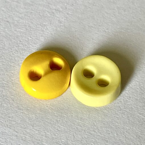 Trimits Mini Buttons for miniature toy making and toy clothes in colour- yellow