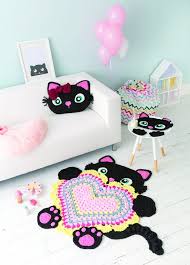 Crochet-Animal-Rugs Cute Cat Rug