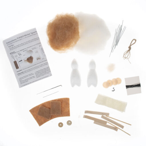 Trimits Needle Fellt Kit Contents Winter Sports Mice