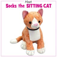 Funky friends socks the sitting cat memory keepsake toy pattern