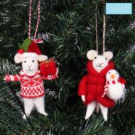 Trimits Needle Felting Mice on Tree