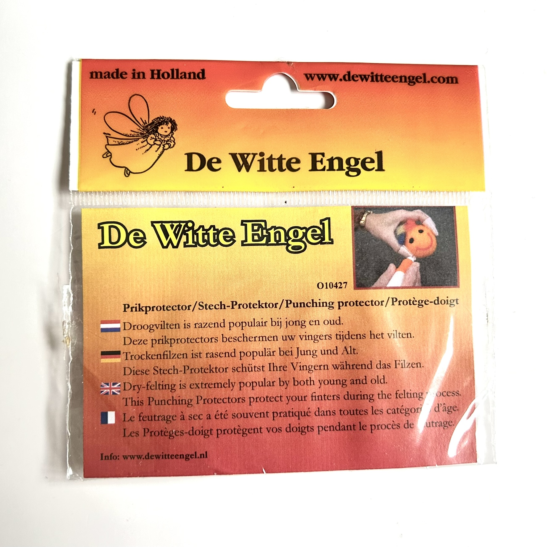 needle felting protectors by de witte engel