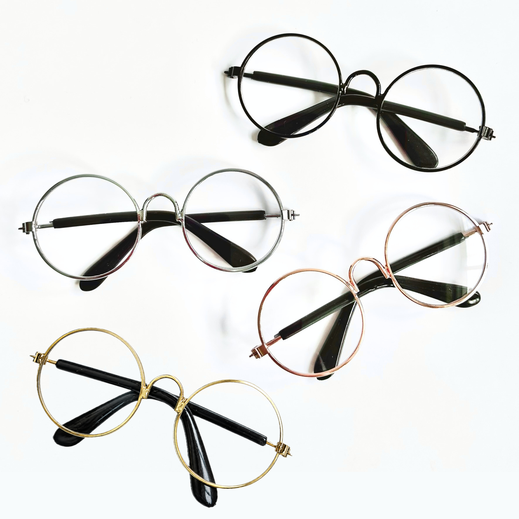metal miniature toy glasses for bears and dolls