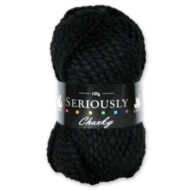 black seriously chunky yarn for crochet and knittting