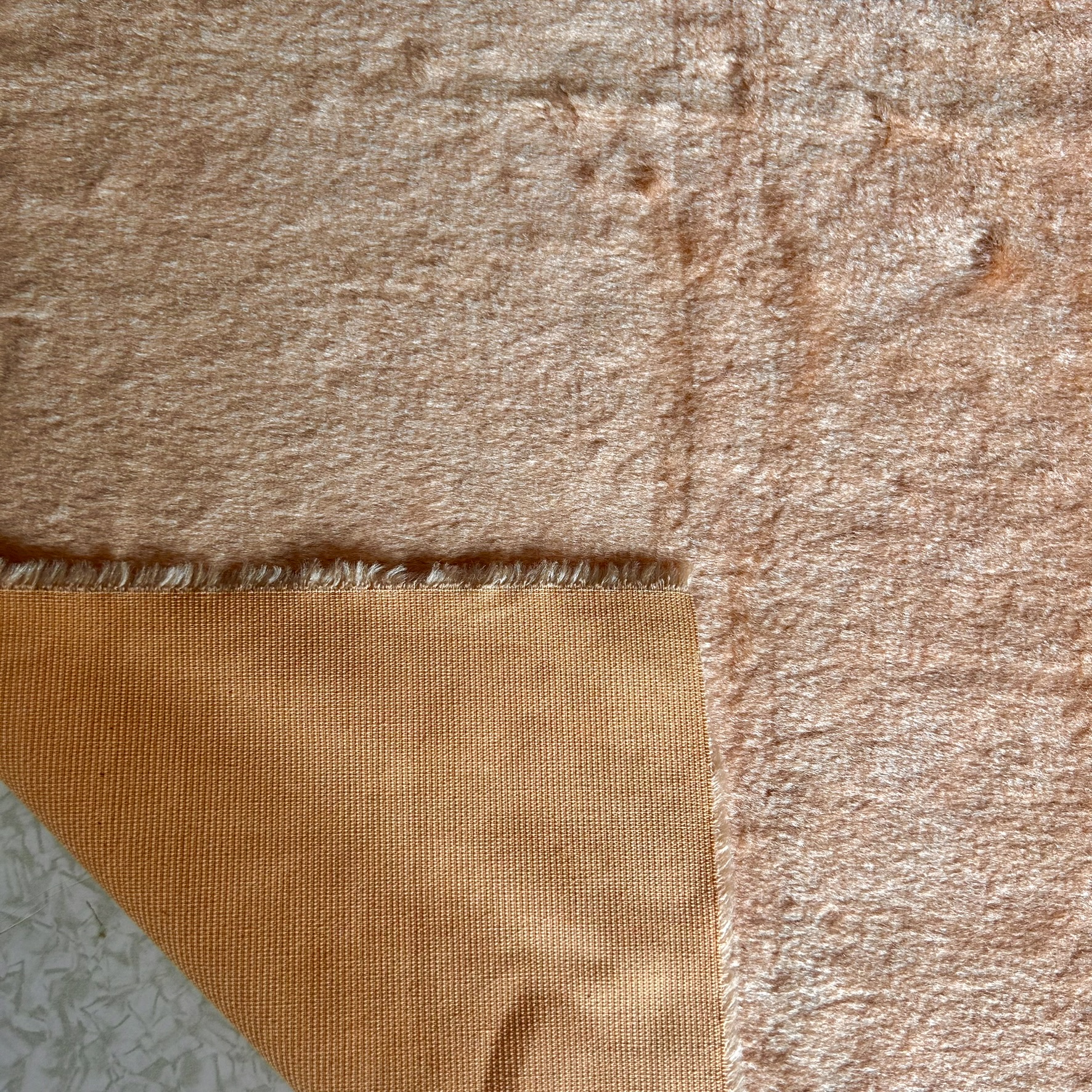 6mm dense orange peach mohair