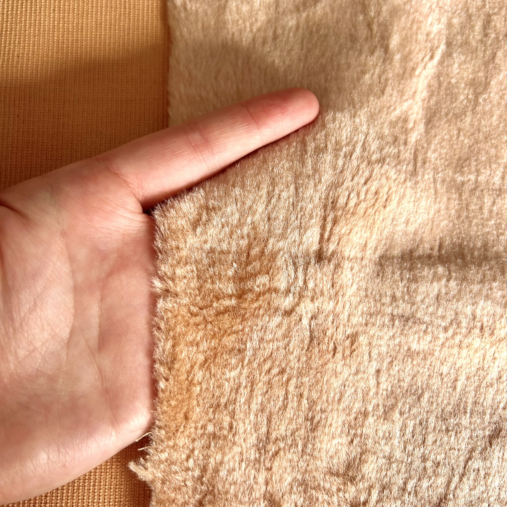 6mm dense orange peach mohair