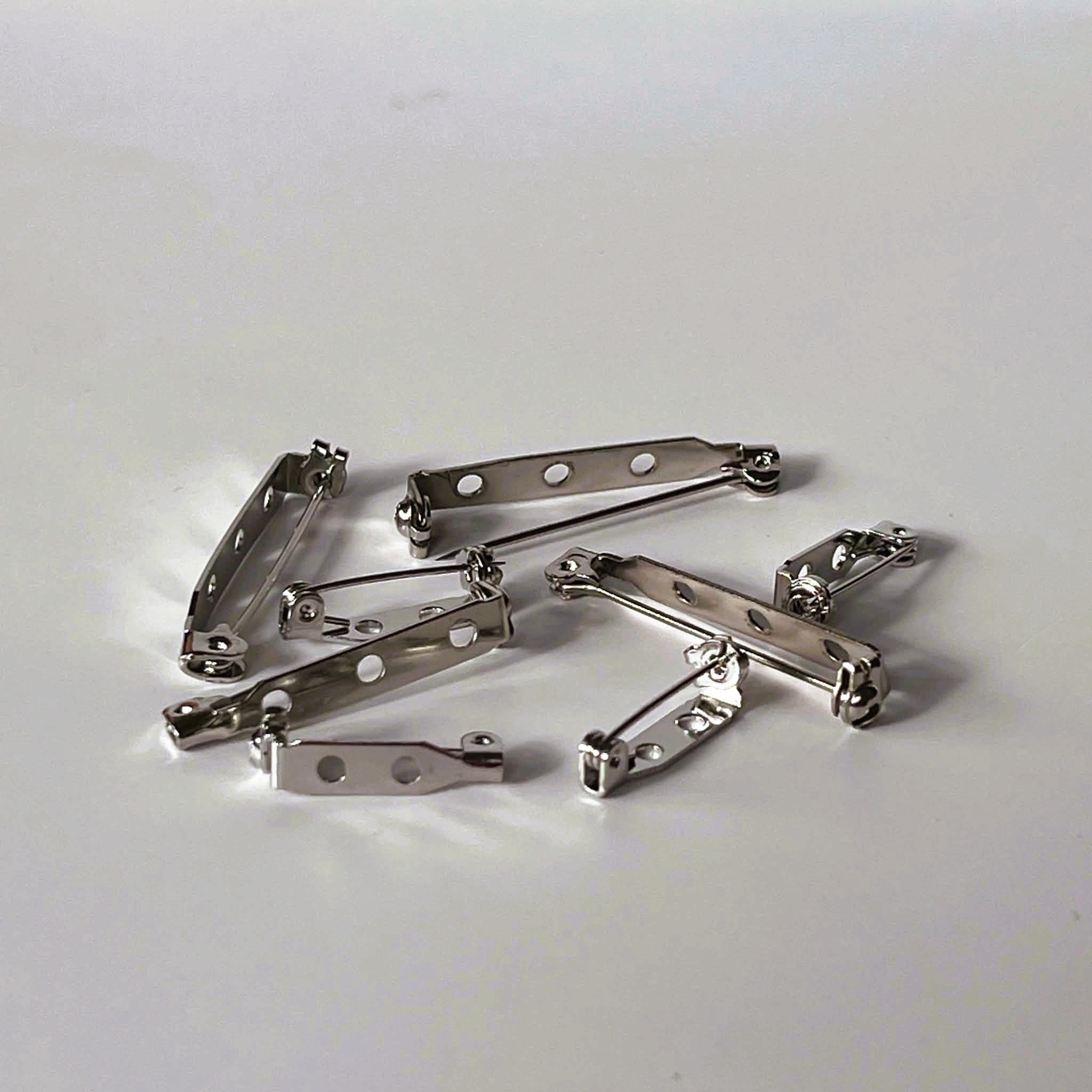 20mm, 30mm and 38mm Blank Brooch Backs with safety catches