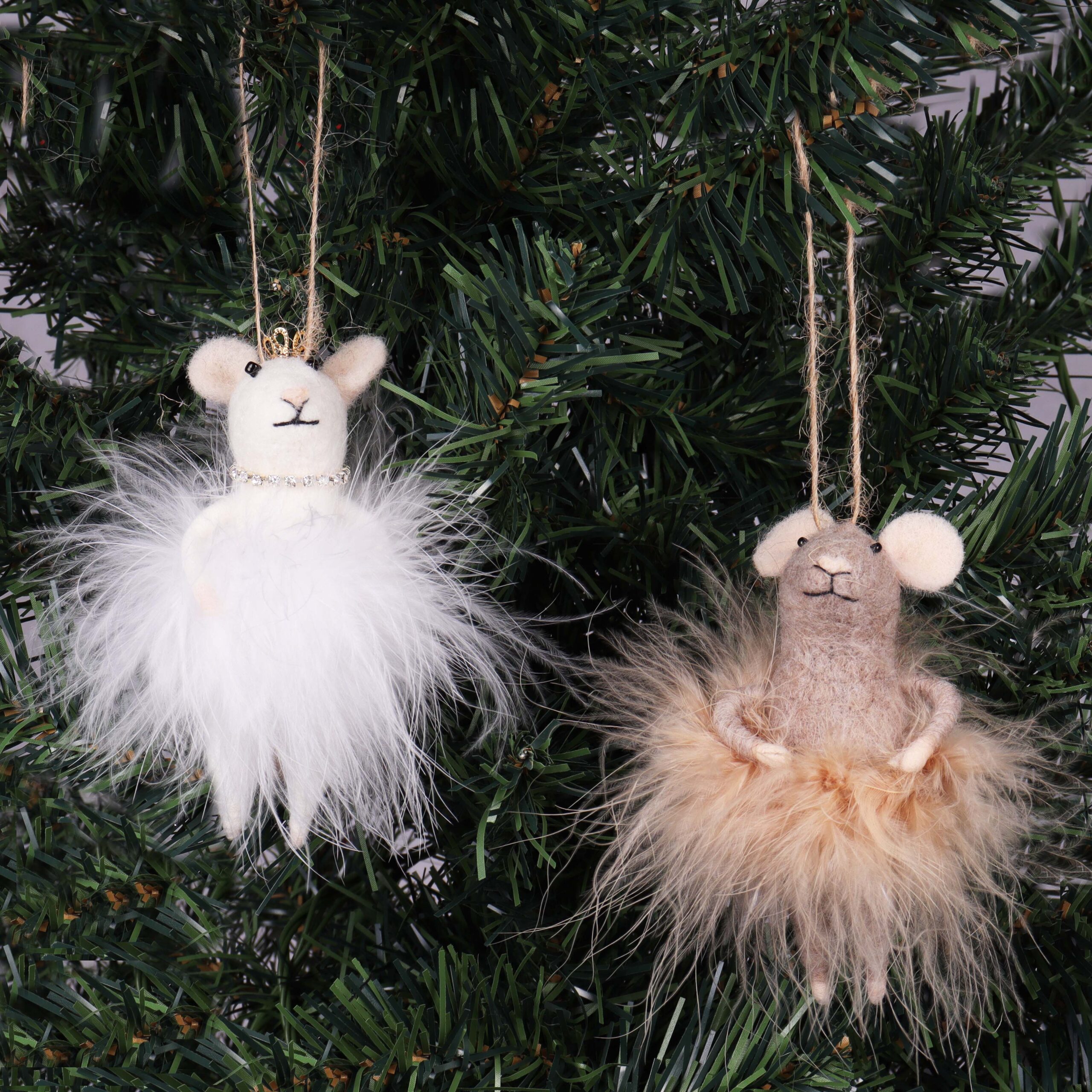 Fairy mouse needle felting kits to create christmas decorations